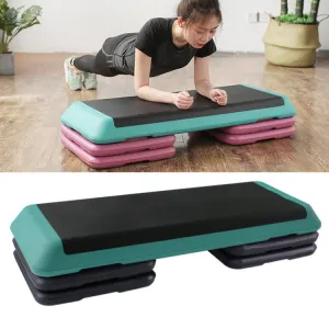 110cm Fitness Pedal Adjustable Sports Yoga Fitness Aerobics Pedal, Specification: Dark Green Motherboard   4 Black Base