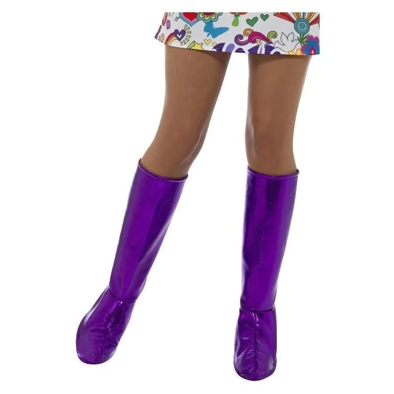 60s GoGo Boot Covers Adult Purple