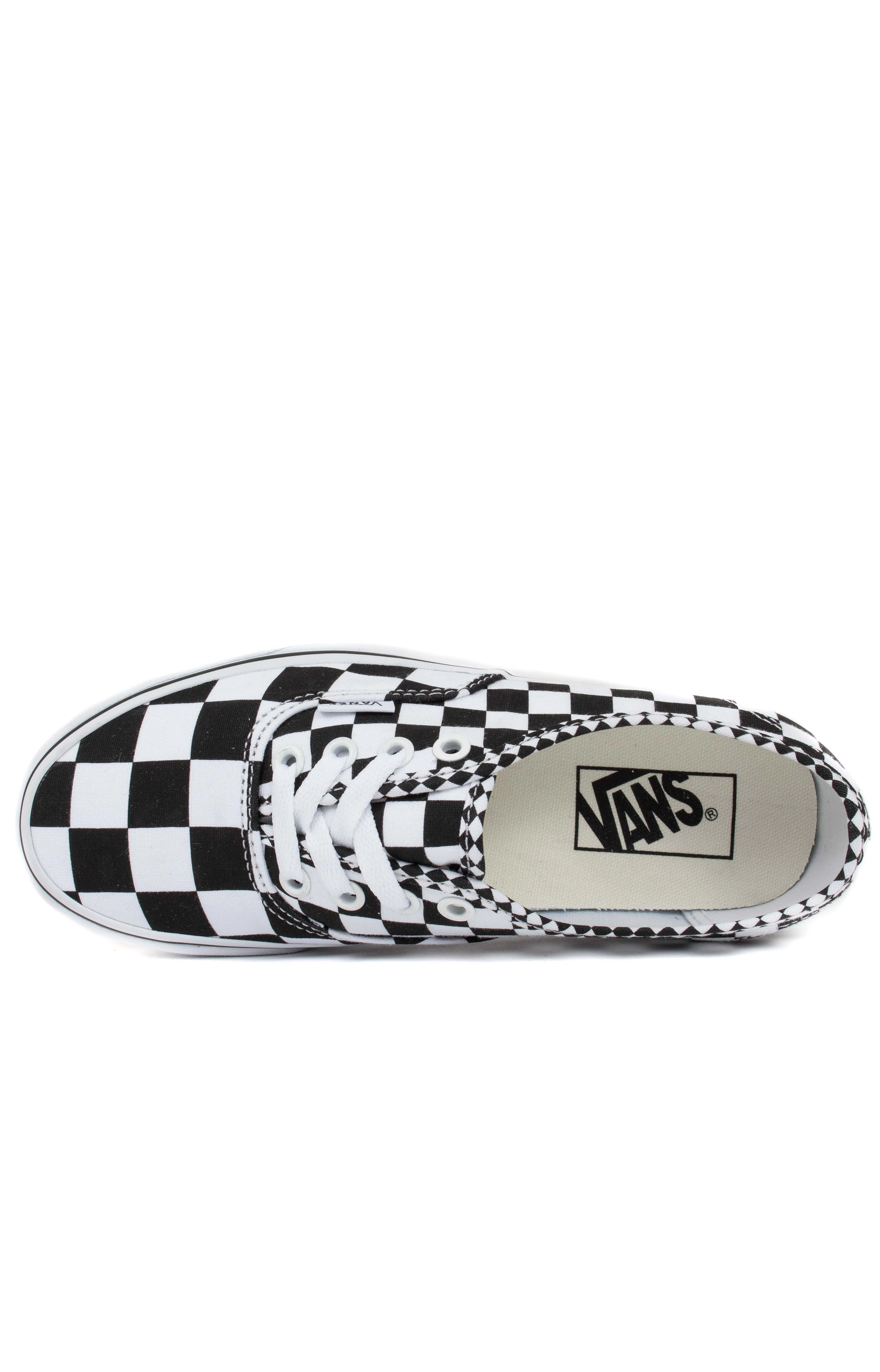 (8EMQ9B) Mix Checker Authentic Shoe - Black/White