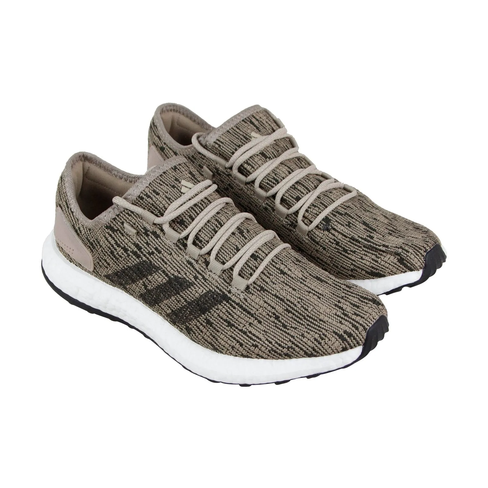 Adidas Pureboost BB6282 Mens Brown Canvas Lace Up Lifestyle Sneakers Shoes