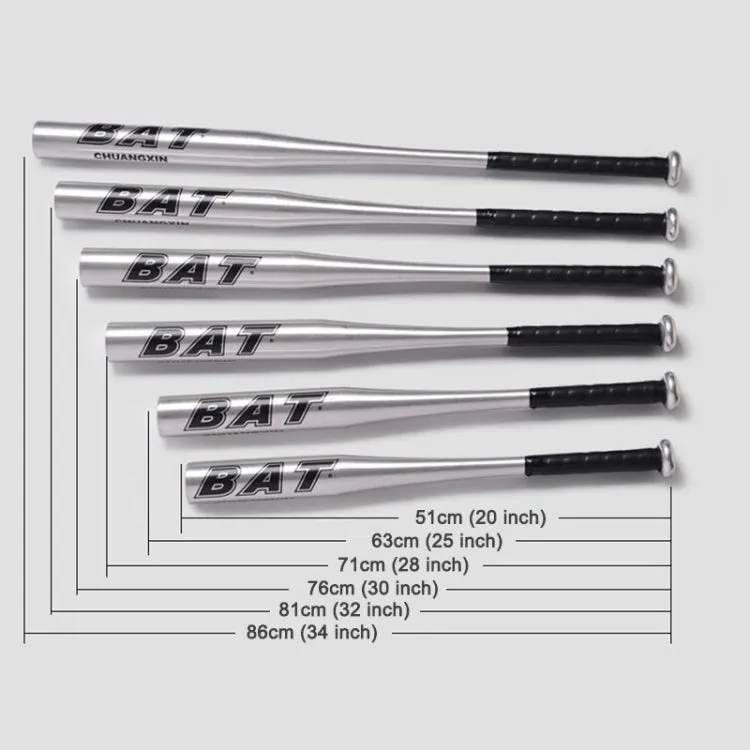 Aluminium Alloy Baseball Bat Of The Bit Softball Bats, Size:32 inch(80-81cm)(Black)