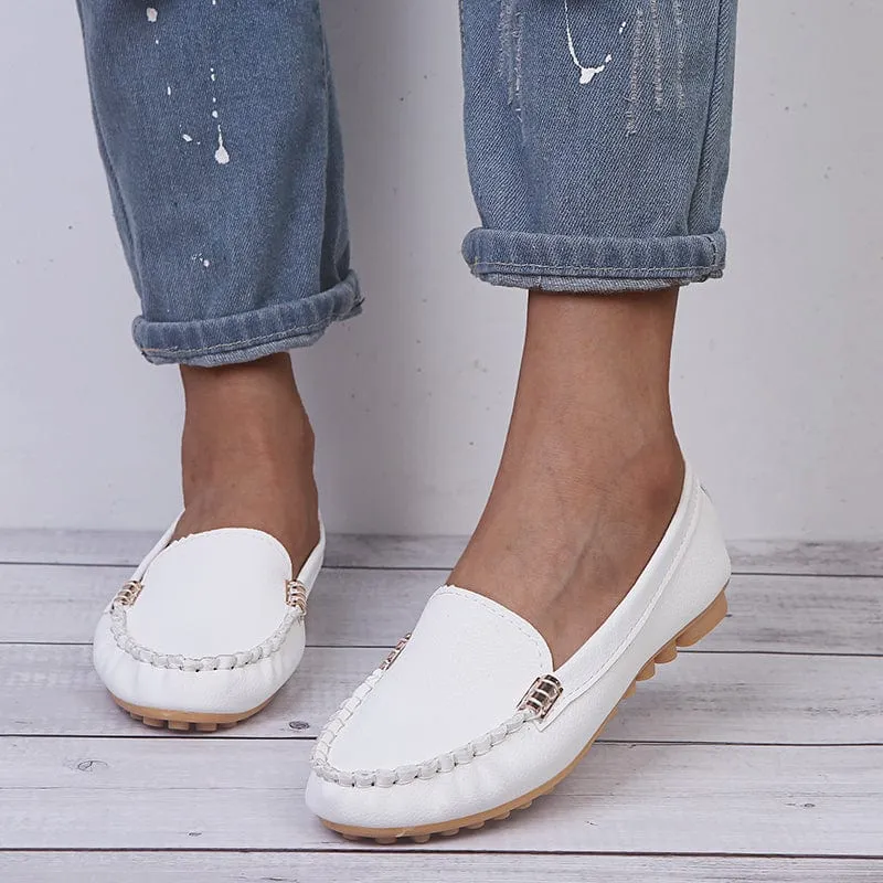 Amber Denim Loafer Shoes