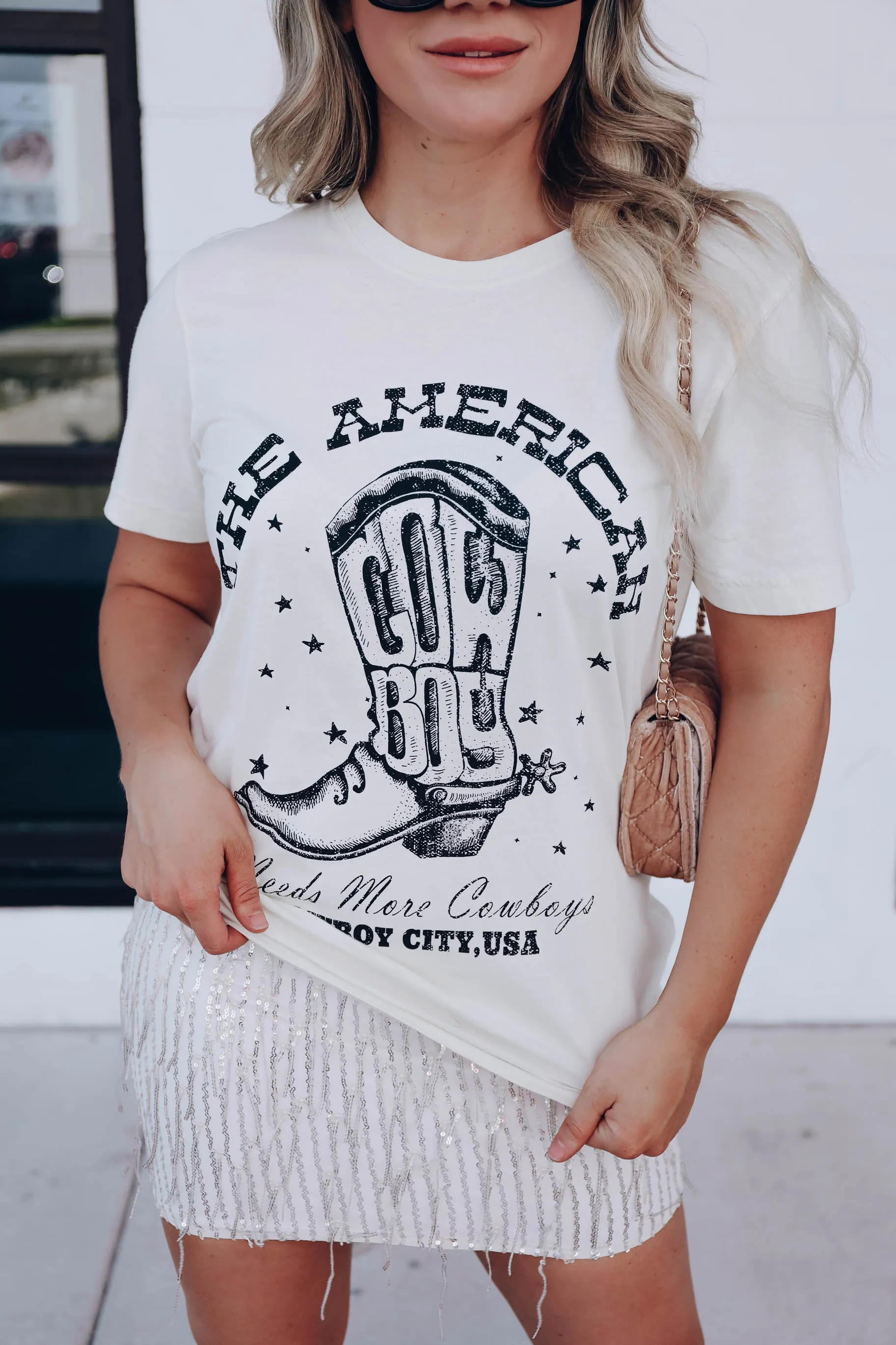 American Cowboy Graphic Tee - Ivory