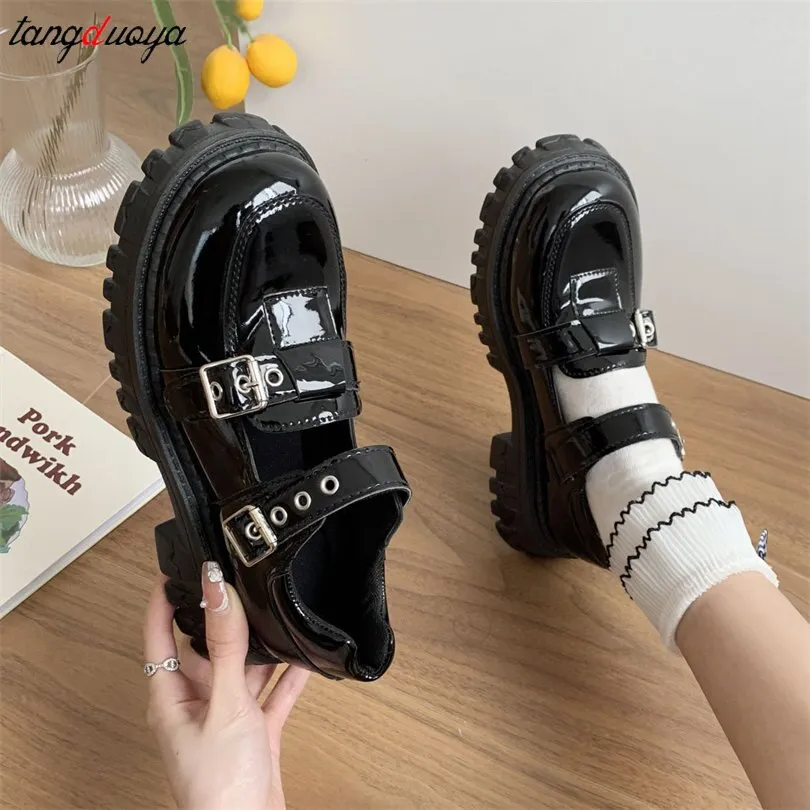 Amozae- Platform Shoes Mary Jane Lolita Shoes Women 2024 New Arrival Designer Black Ladies Shoes Woman Round Toe Harajuku Mary Janes