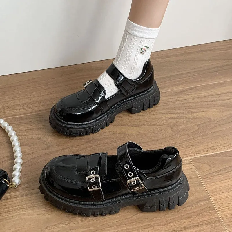 Amozae- Platform Shoes Mary Jane Lolita Shoes Women 2024 New Arrival Designer Black Ladies Shoes Woman Round Toe Harajuku Mary Janes