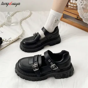 Amozae- Platform Shoes Mary Jane Lolita Shoes Women 2024 New Arrival Designer Black Ladies Shoes Woman Round Toe Harajuku Mary Janes