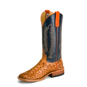 Anderson Bean Brandy Bruciato Full Quill Ostrich Western Boot