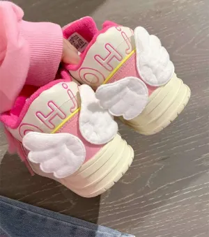 Angel Wings Magical Girl Student Sweet Cute Pink Sneakers Sports Running Shoes