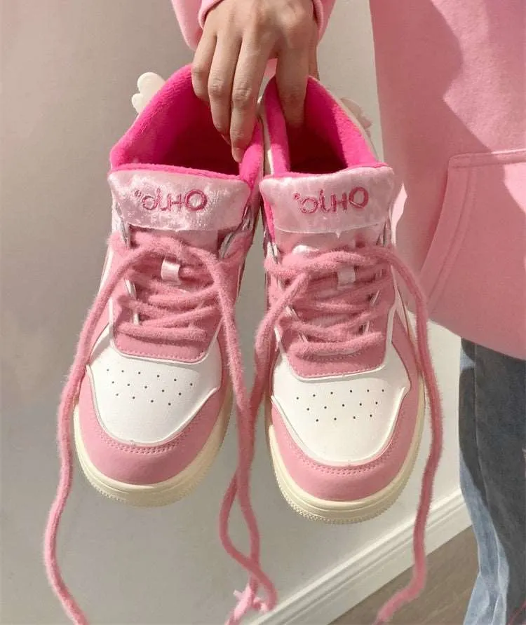 Angel Wings Magical Girl Student Sweet Cute Pink Sneakers Sports Running Shoes