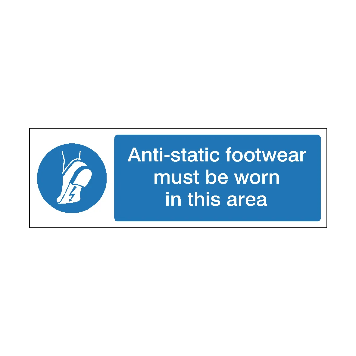 Anti-Static Footwear Must Be Worn In This Area Sign Landscape