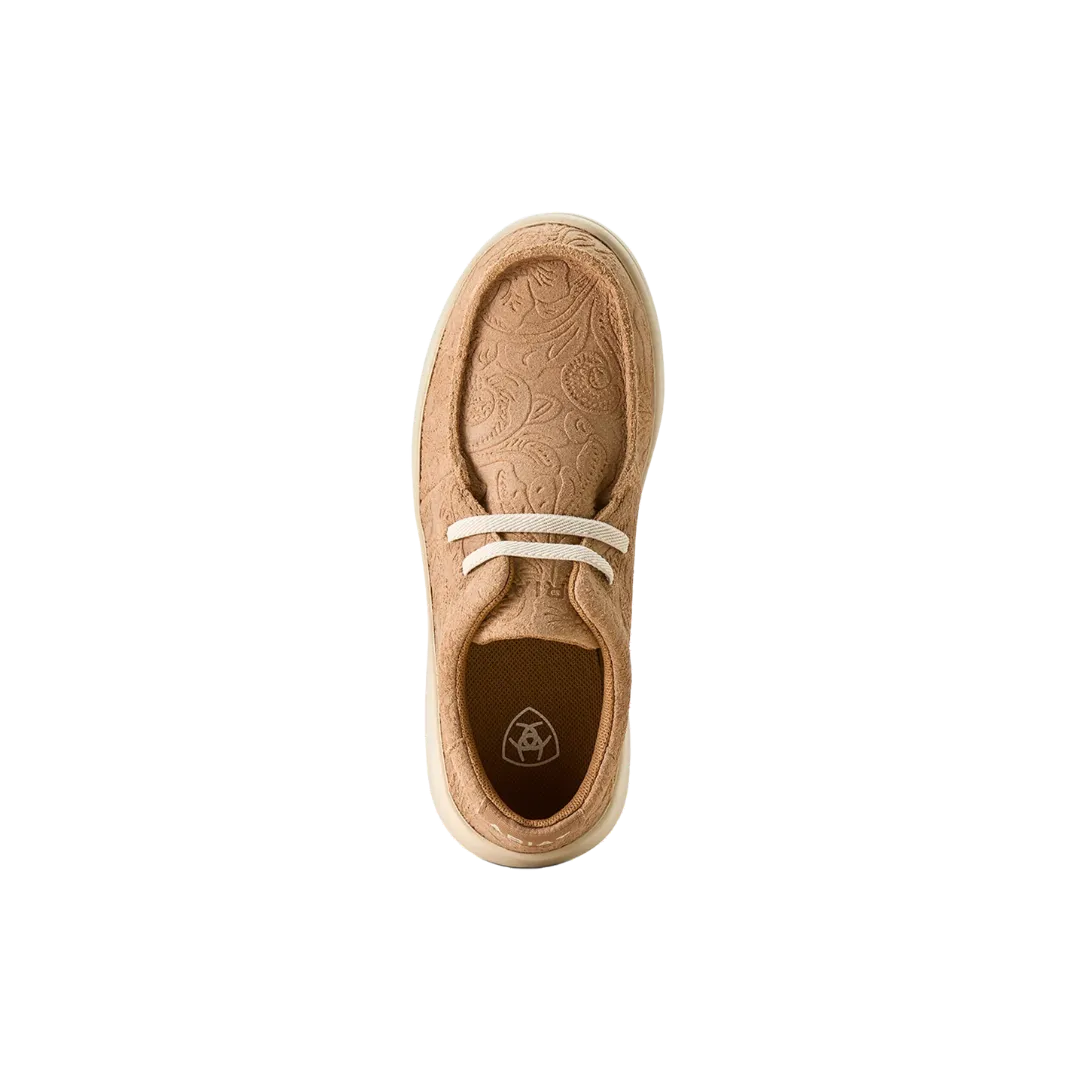 Ariat Kid's Hilo Tan Floral Slip On Tan Shoes