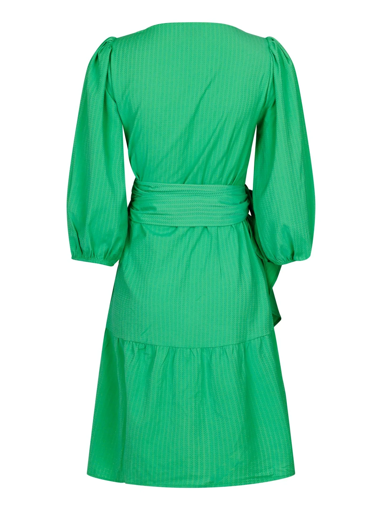 Ariel Dobby Wrap Dress - Green