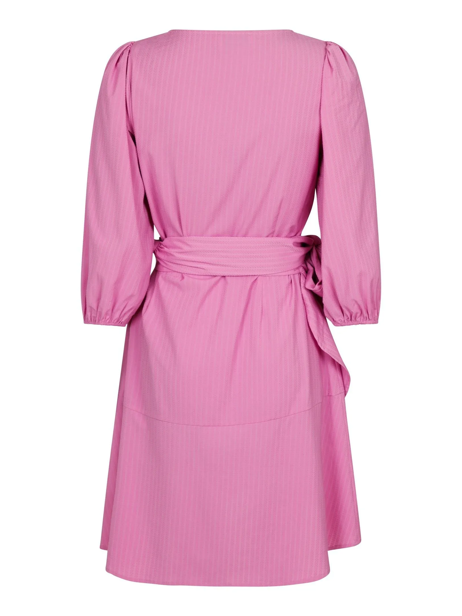 Ariel Dobby Wrap Dress - Pink