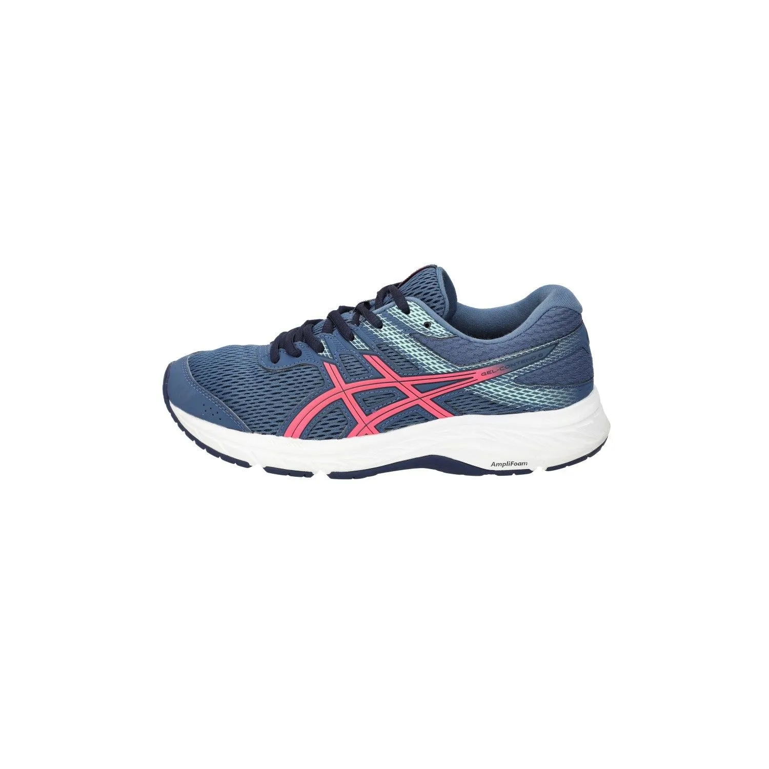 Asics Gelcontend 6 Running Sport Shoes Fabric Blue Colour For Women