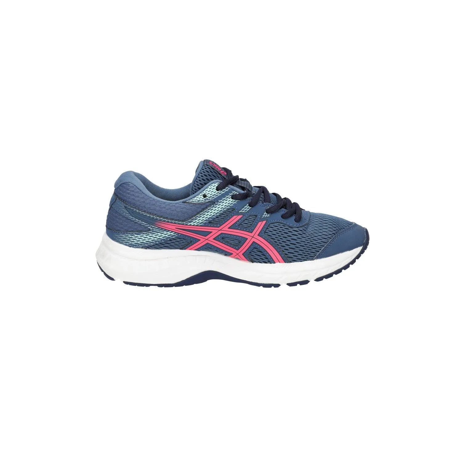 Asics Gelcontend 6 Running Sport Shoes Fabric Blue Colour For Women