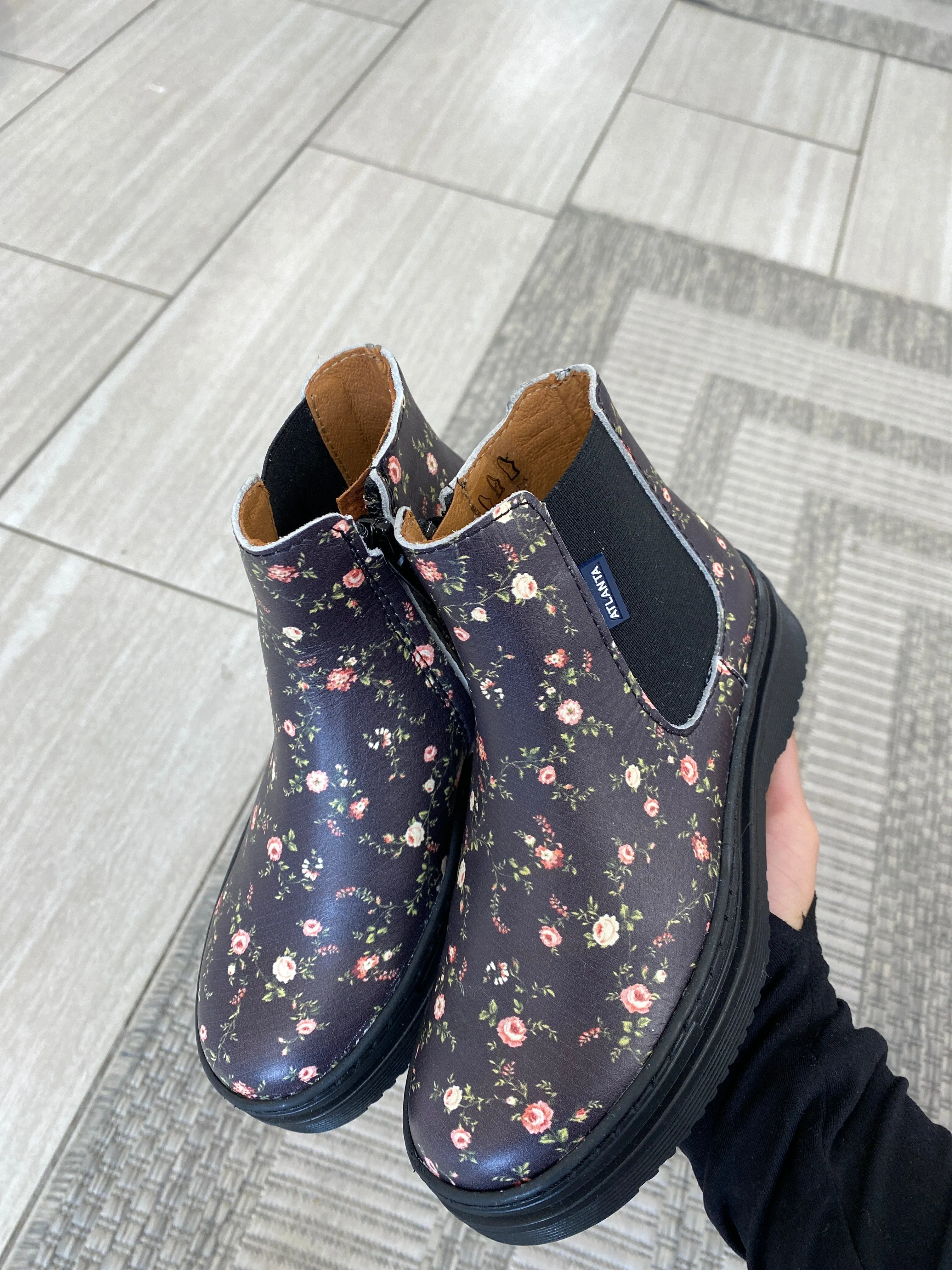 Atlanta Mocassin Floral Print Bootie