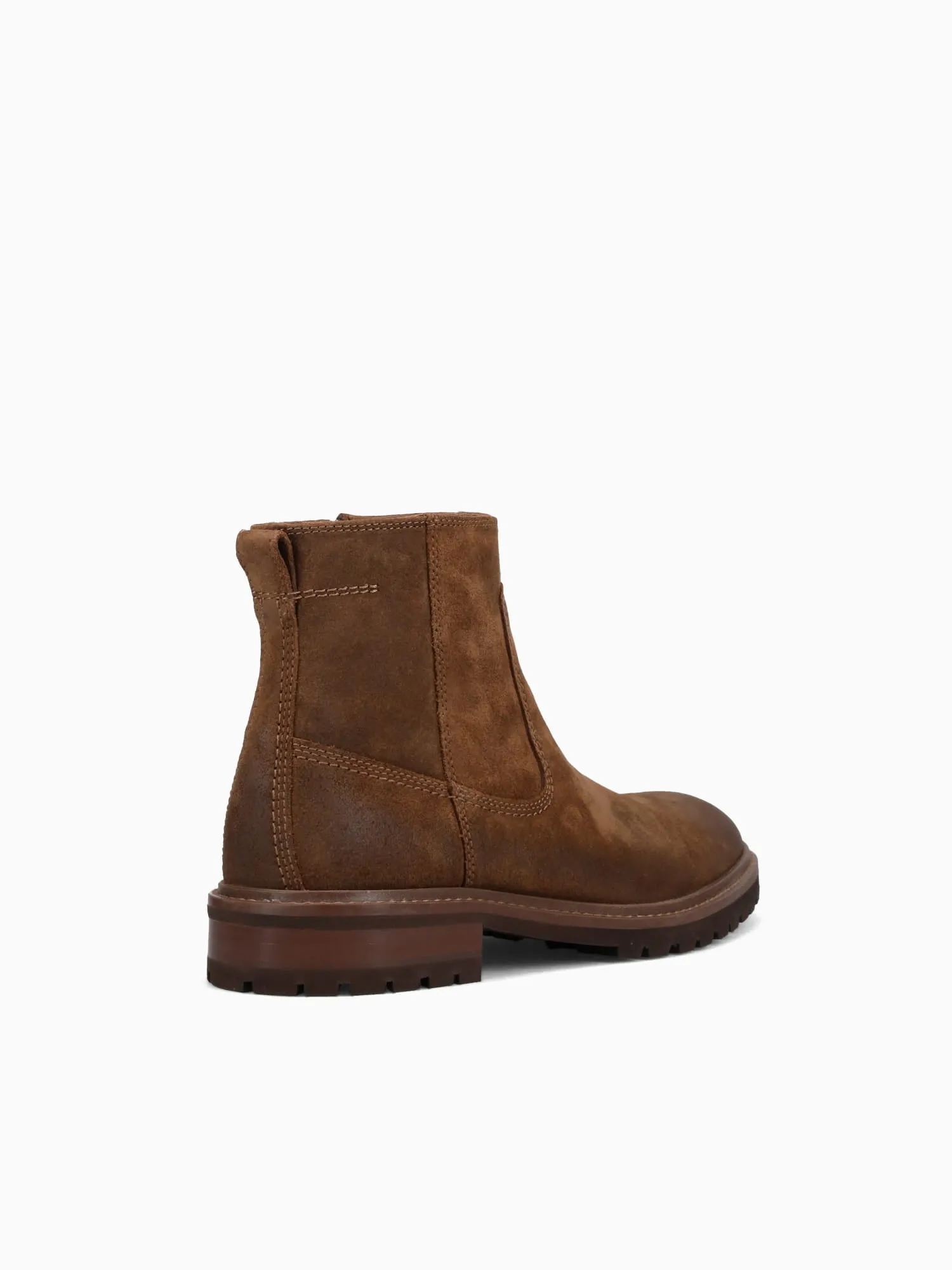 Barett Zip Boot Brown  Wazed Suede