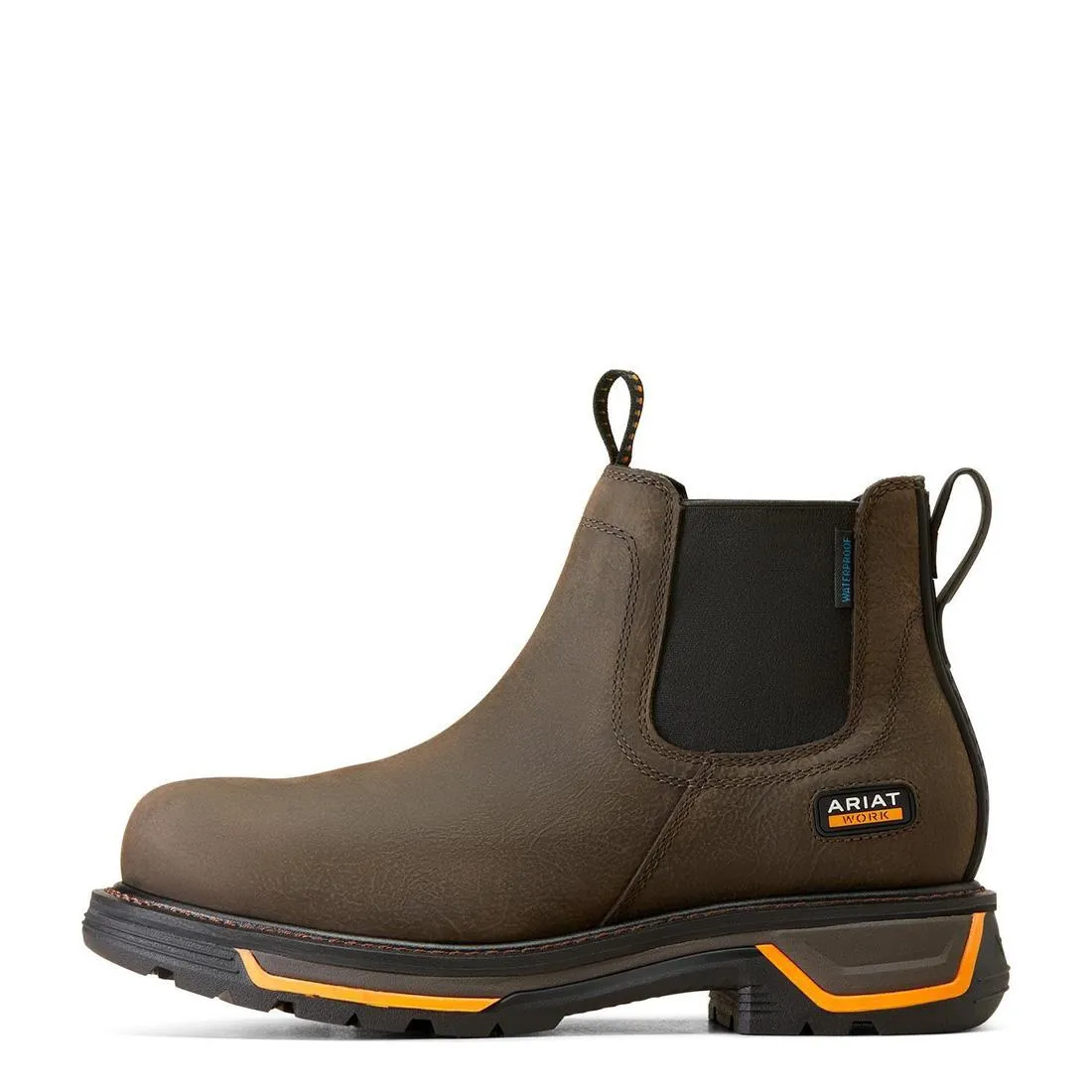 Big Rig Soft-Toe Waterproof Chelsea Boot Iron Coffee