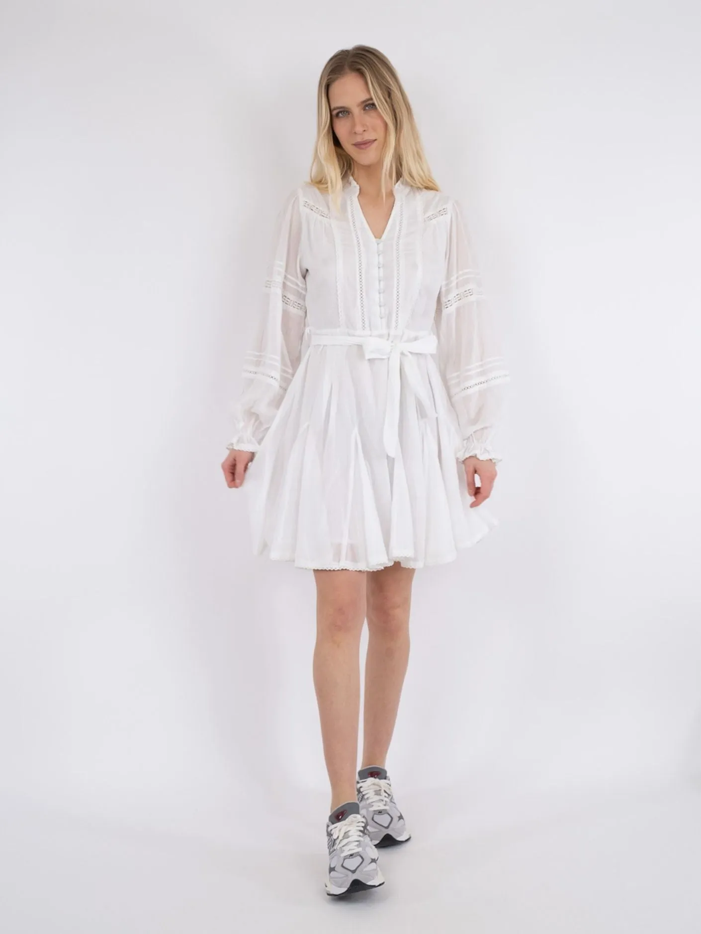 Birgitte S Voile Dress - White