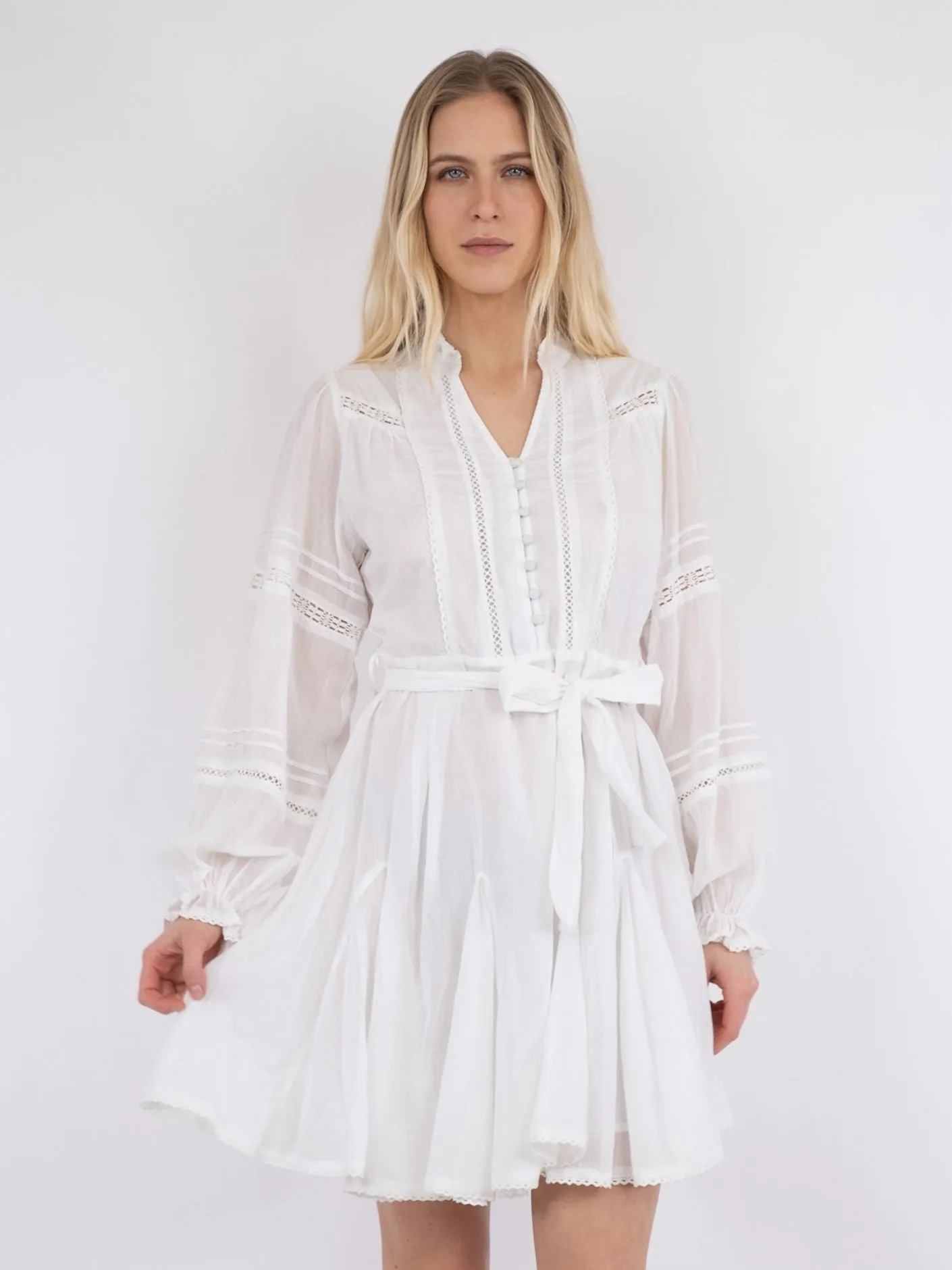 Birgitte S Voile Dress - White