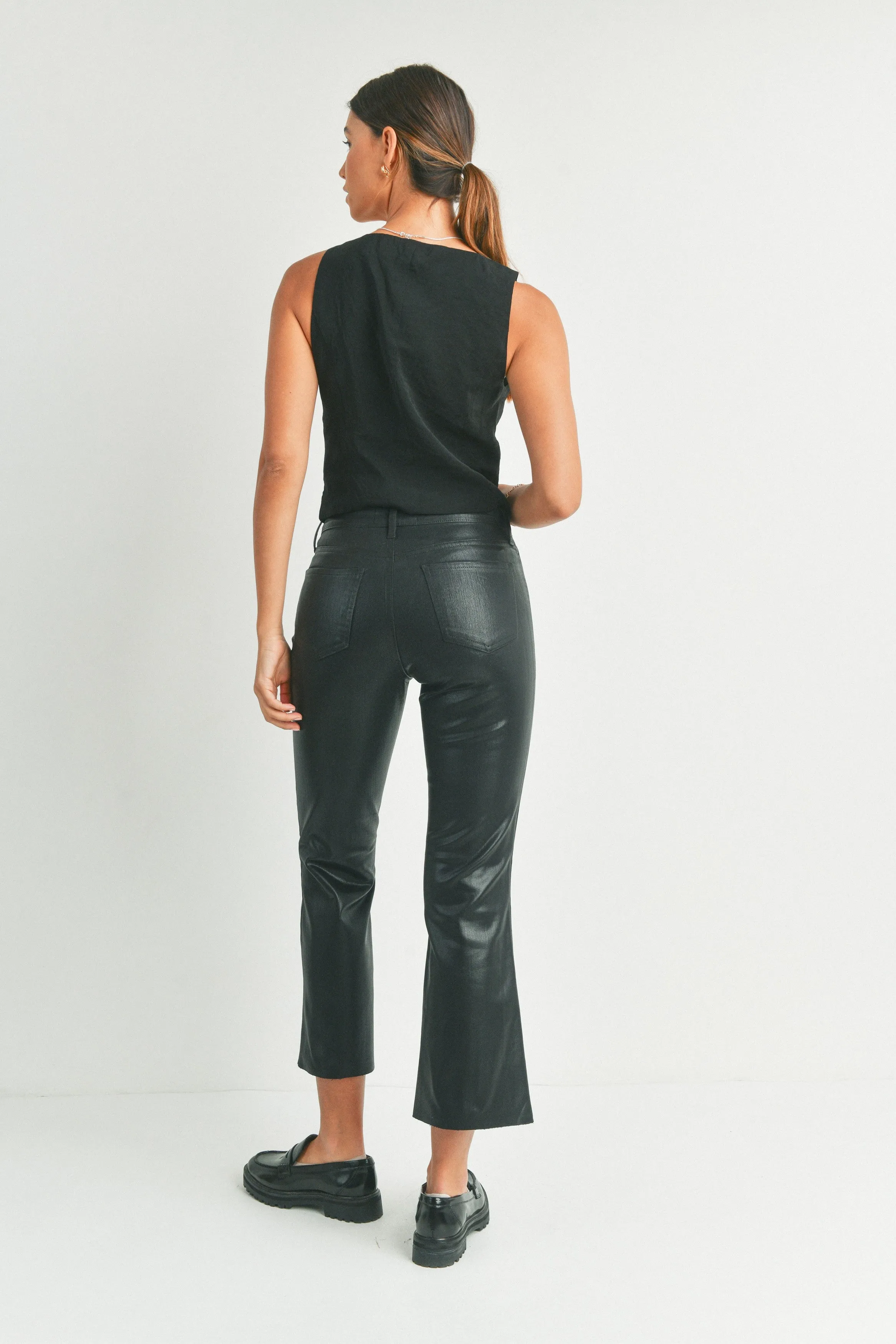 Black Maria Cropped Flare Jeans