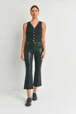 Black Maria Cropped Flare Jeans