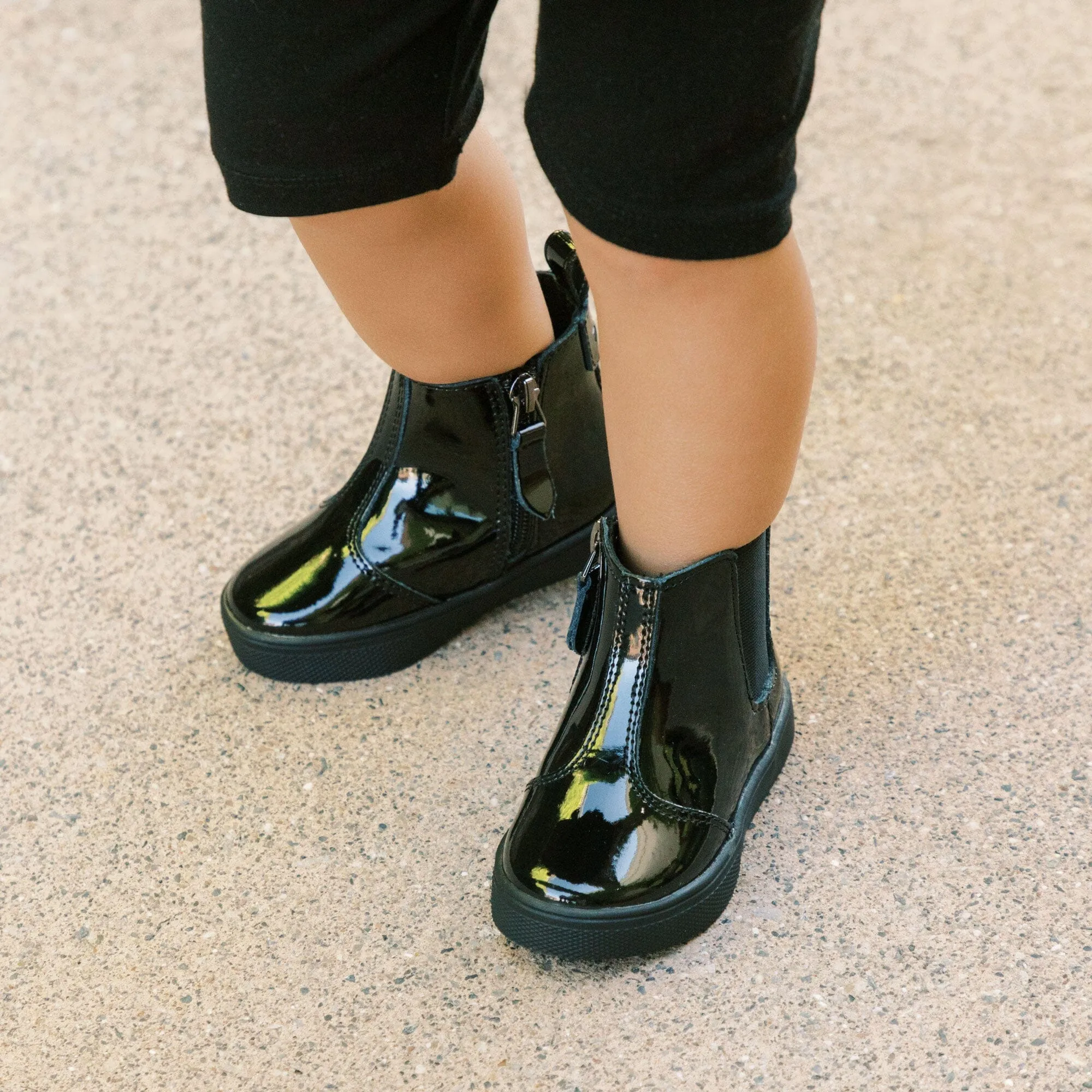 Black Patent Chelsea Boot II Sneaker