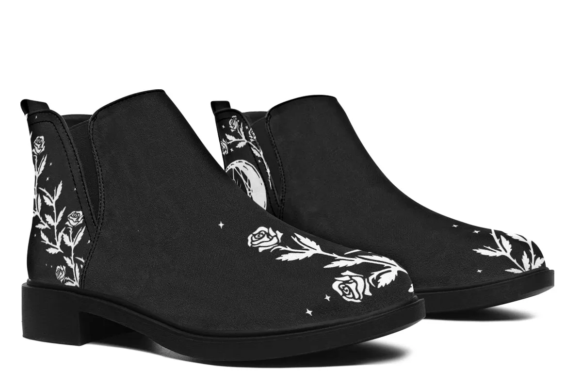 Black Widow Chelsea Boots - Comfy Slip-On - Soft & Water-Resistant Micro-Suede Vegan Shoes