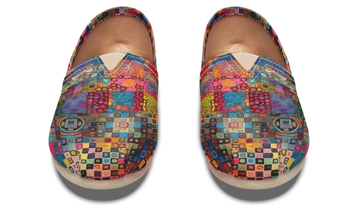 Blotter Patch Fuzz Casual Slip on Shoes