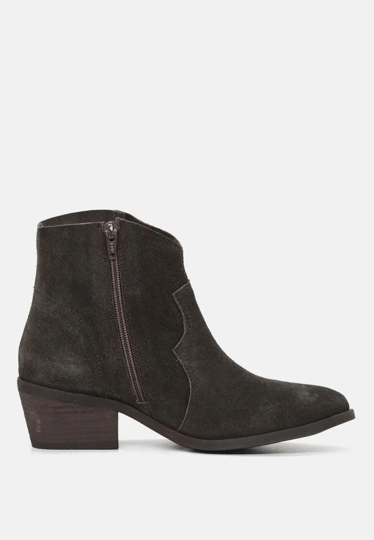 BRISA Dark Brown Ankle Boots