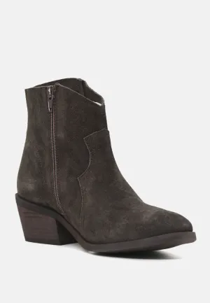 BRISA Dark Brown Ankle Boots