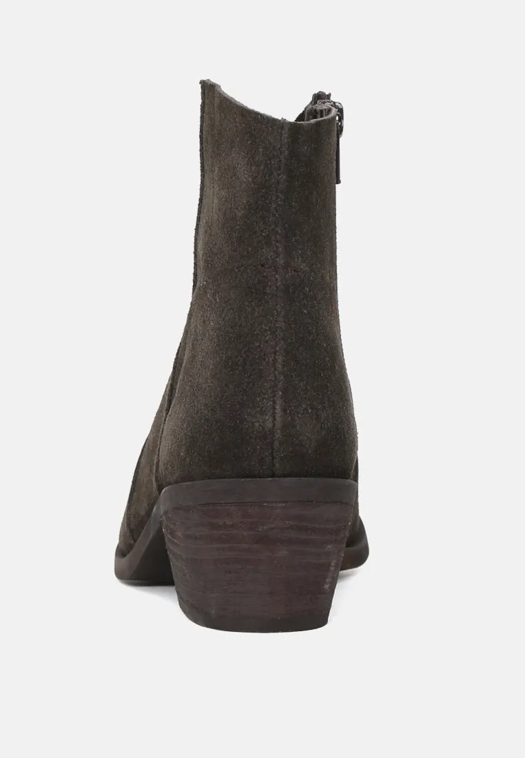 BRISA Dark Brown Ankle Boots