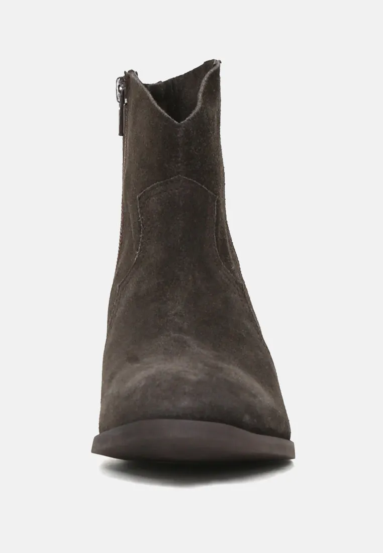 BRISA Dark Brown Ankle Boots