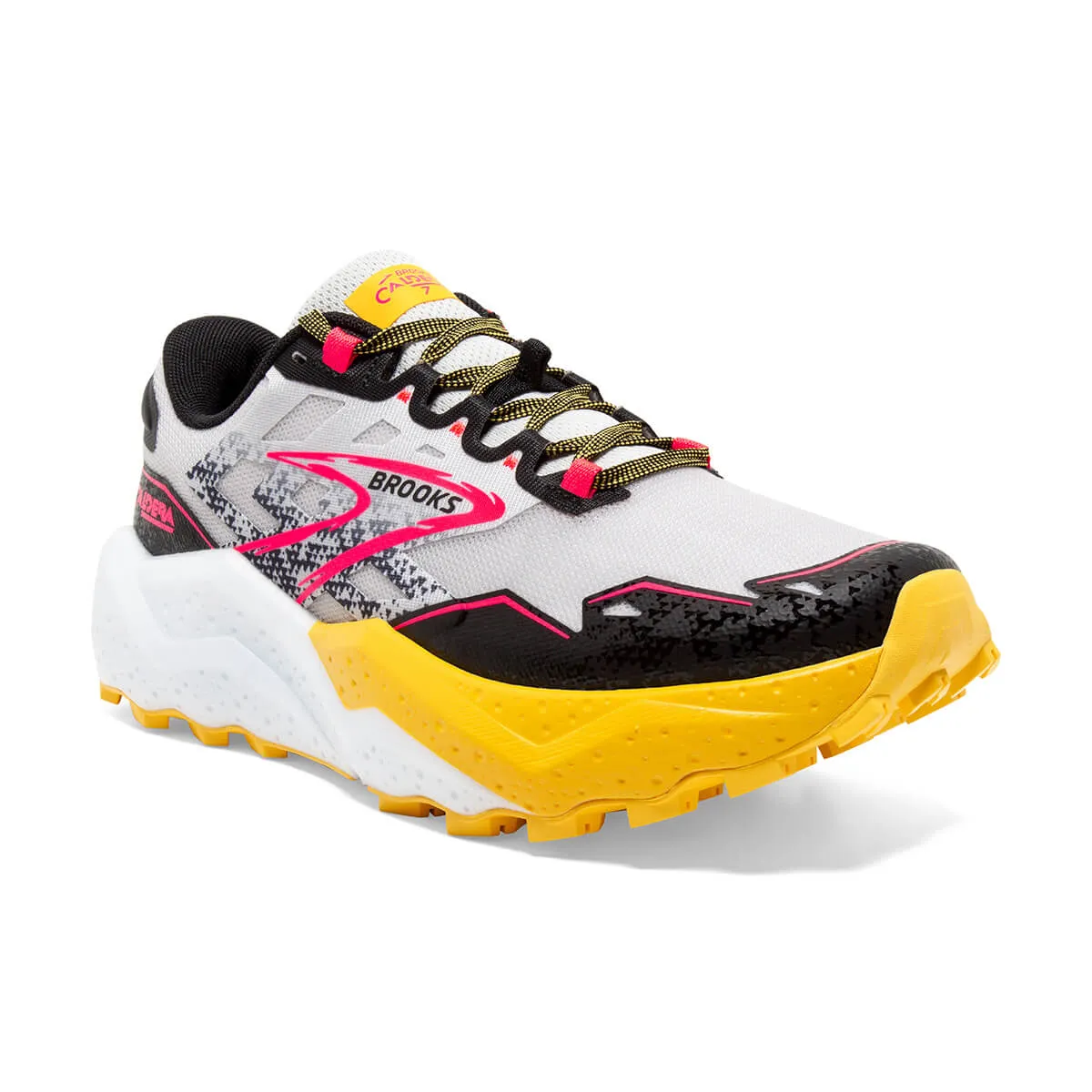 Brooks Caldera 7 Womens | Lunar Rock/lemon Chrome/black