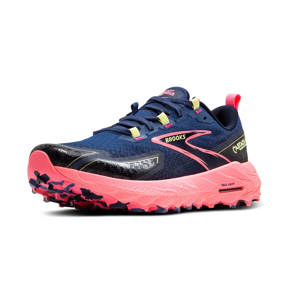 Brooks Cascadia 18 Womens | Grey Blue/pink/sunny Lime