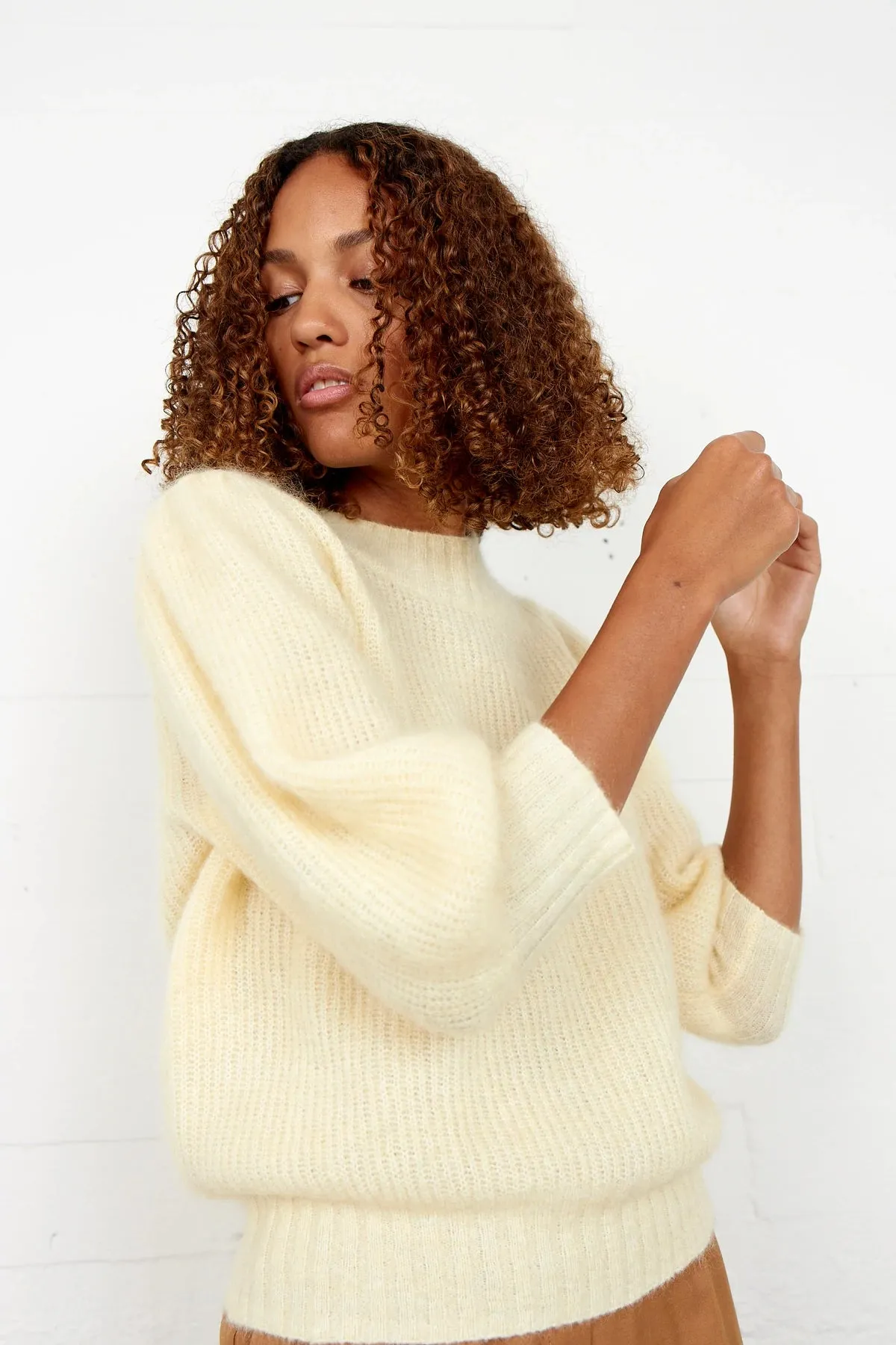 Brooky Knit Puff SS - Banana Crepe