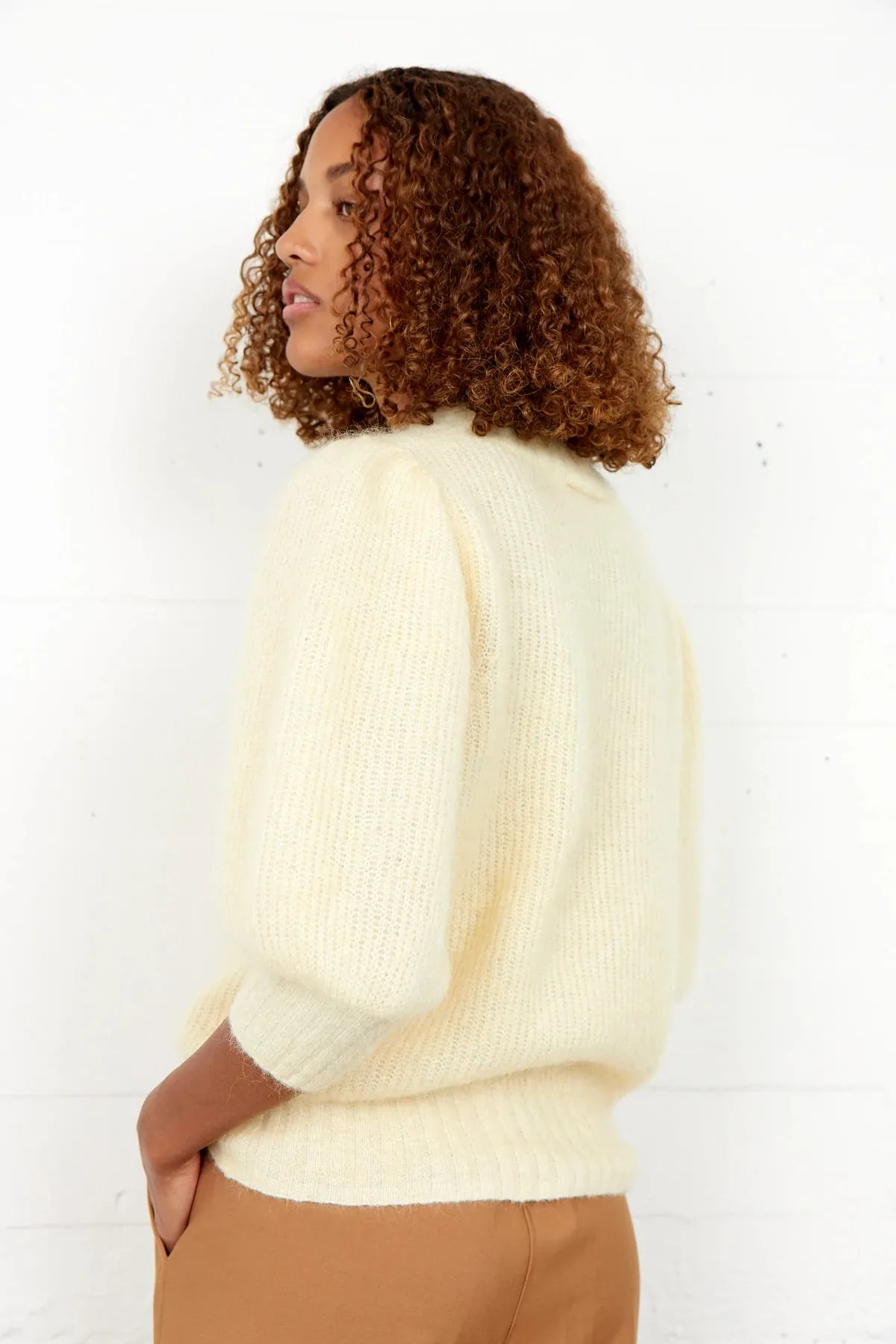 Brooky Knit Puff SS - Banana Crepe