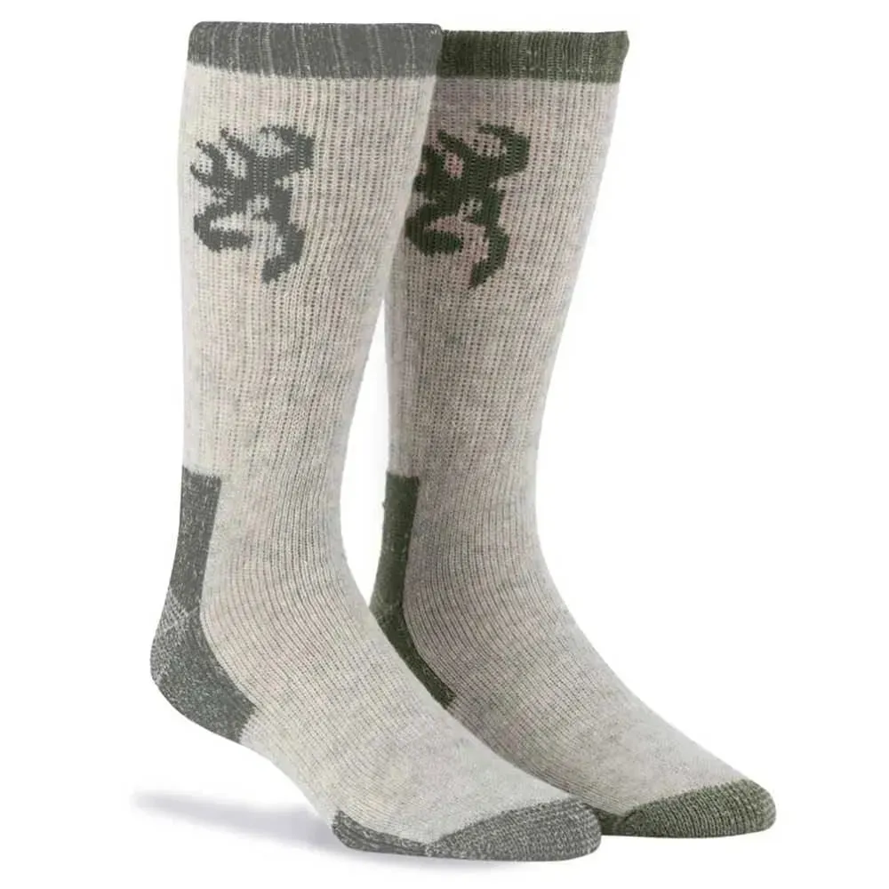 Browning Boot 2-Pack ( Green / Gray ) - Heavyweight Wool Socks