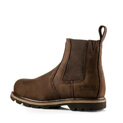 Buckflex Safety Dealer Boot: Brown Oil Buckbootz B1150