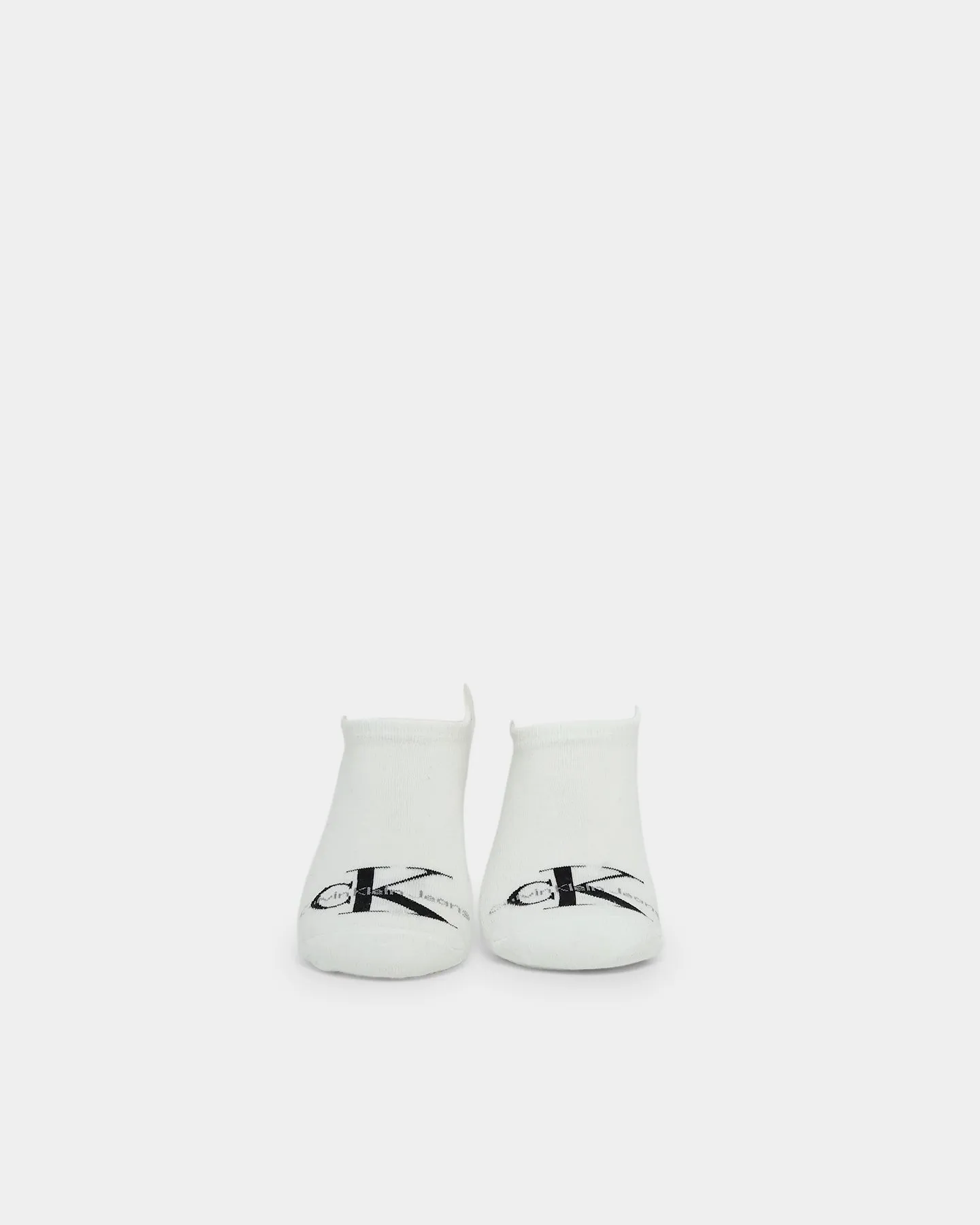 Calvin Klein Monogram Liner Socks 2 Pack White