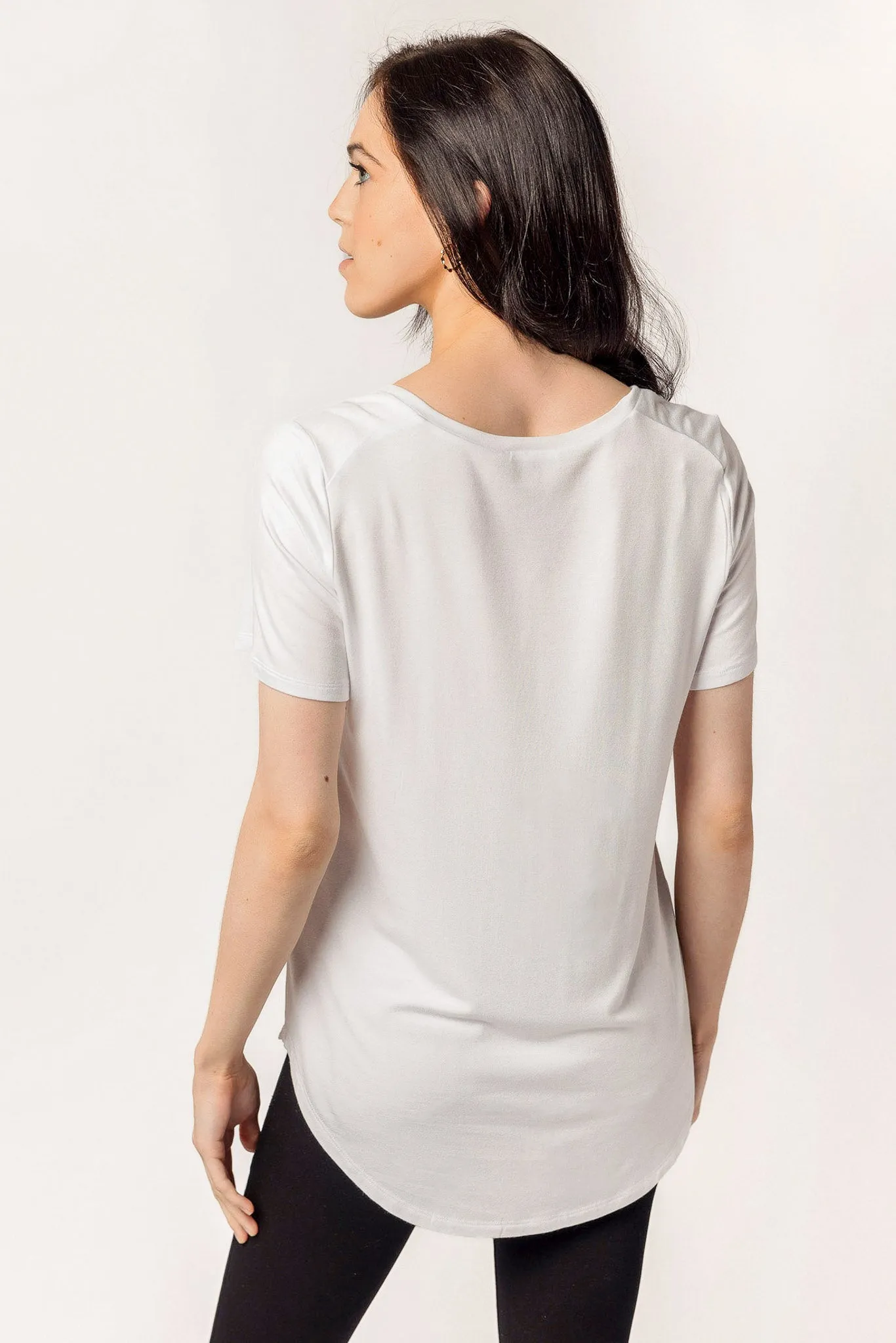 Cap Sleeve V-Neck T-Shirt