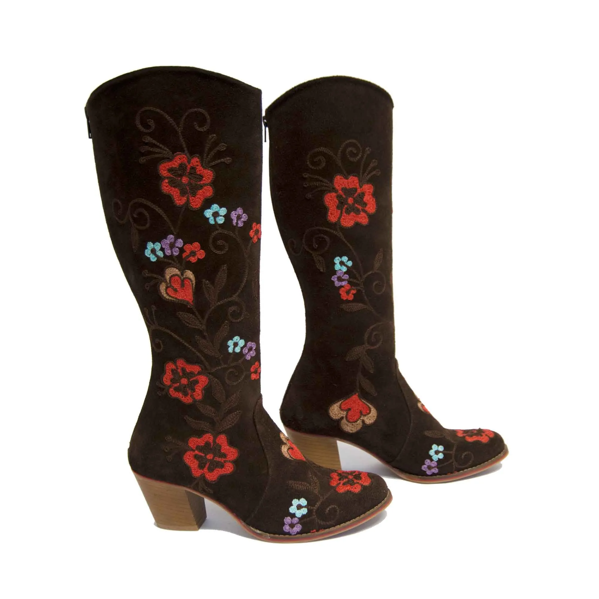 Carmel Tall Melanie Stitching Leather Boot