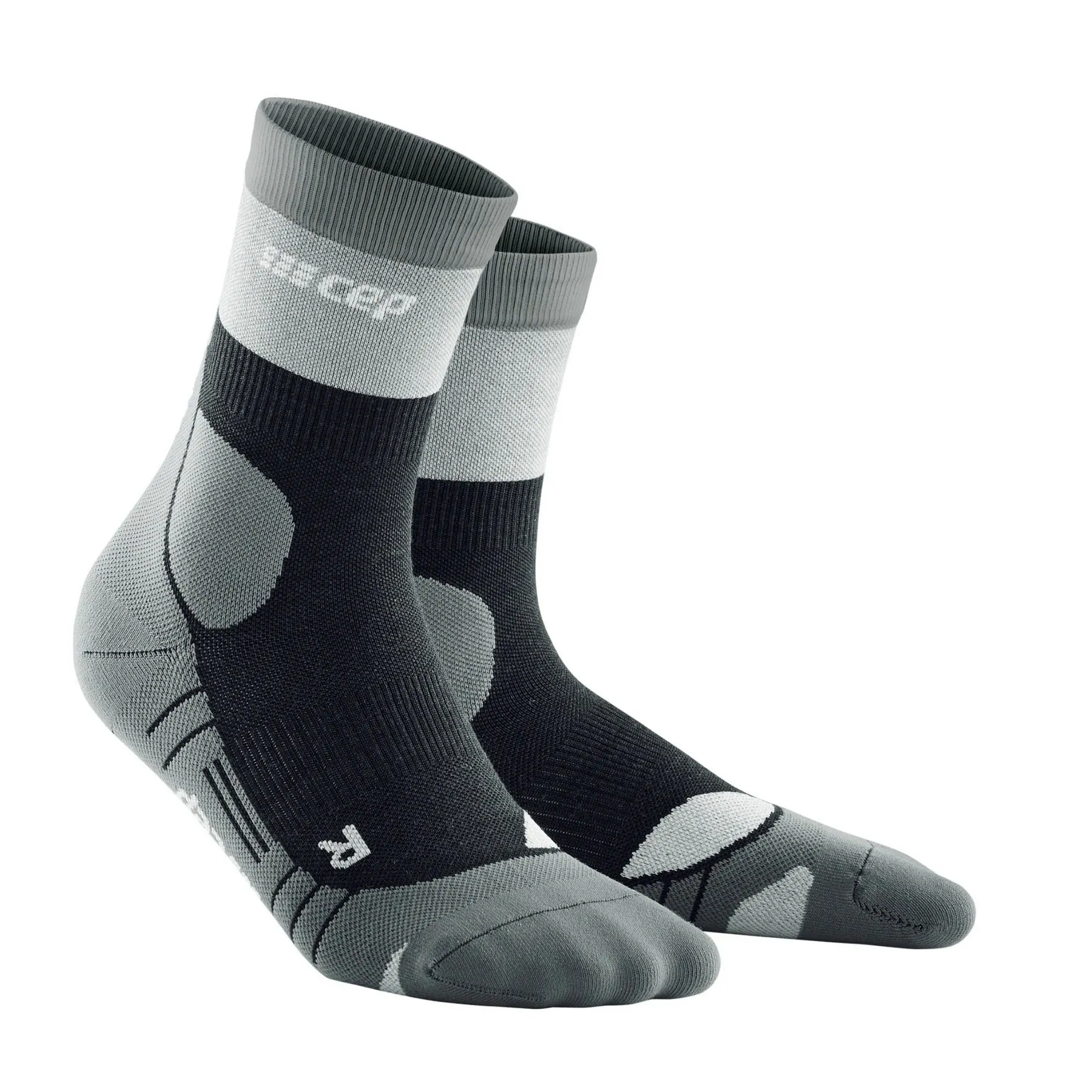 CEP | Hiking Light Merino Mid Cut Compression Socks | Men's | Stone Grey/Grey