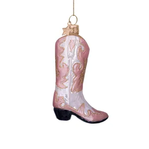 Champagne Opal Cowboy Boot Ornament