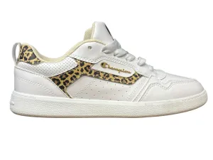 Champions Lore Girls White Sneaker with Leopard Print