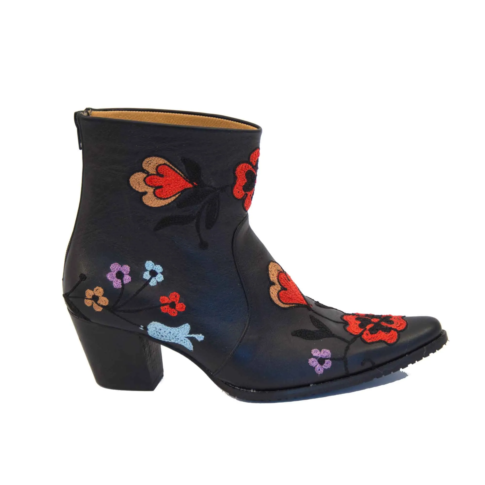 Cheyenne Short Embroidered Leather Boot