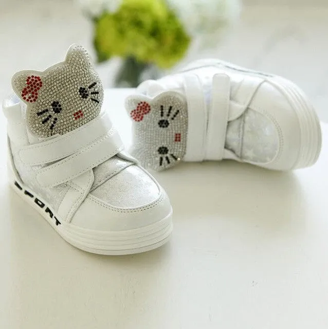 Children's winter boots new fashion 2016 Girl PU snow brand cartoon sneakers kids waterproof rubber shoes botas infantis