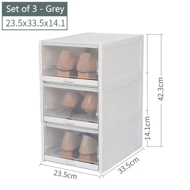 Clear Shoes Storage Boxes