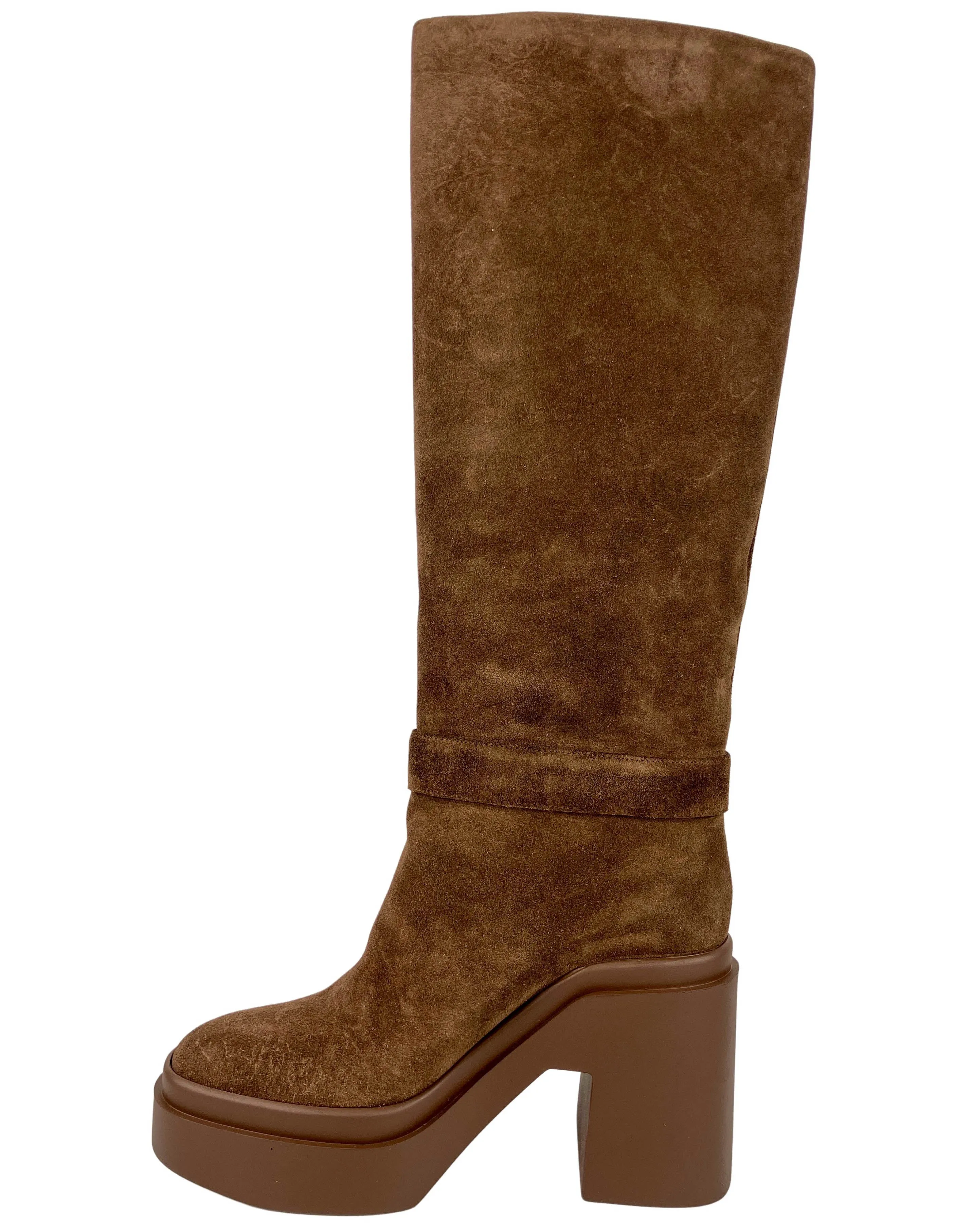 Clergerie Ninon Suede Boots in Brown