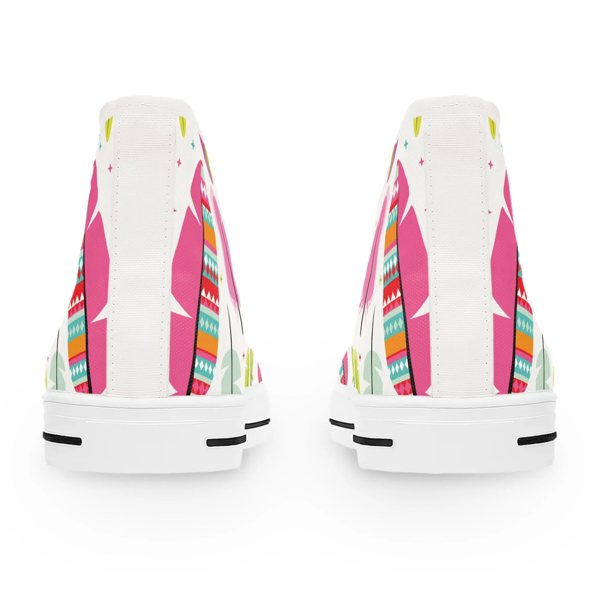 Colorful Feathers Women's High Top Sneakers